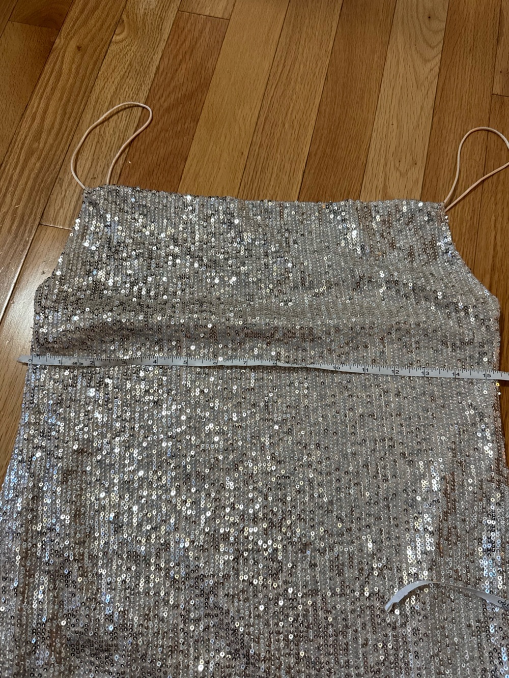 Gold Sequin Cowl Neck Mini Dress - Picture 5 of 8